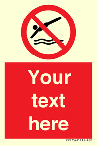 Custom prohibition no diving